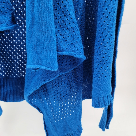 Volcom Elena Hight Blue Knit Cardigan Womens XS Long Sleeve Open Sweater Wrap - Picture 5 of 7